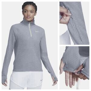 Nike Women's Dri-FIT Fleece Quarter Zip Running Pullover Periwinkle Size XL